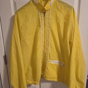 Bright Yellow Windbreaker Jacket
